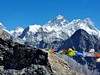 Mt.Everest a Lhotse z Gokio Ri